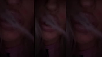 Crossdressing in front of mirror