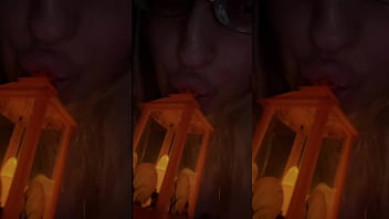 Crossdressing in front of mirror