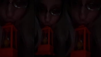 Crossdressing in front of mirror