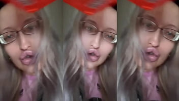 Crossdressing in front of mirror