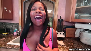 Big tit ebony pounded hardcore