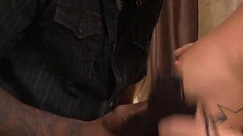 Soapy masseuse jerking black cock