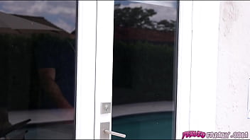 My god my stepdaughter is fucking hot she was suntanning outside by the pool in the sun and just look at that petite and tight body i gotta fuck