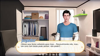 Naughty aunt rubs giant tits on my dick