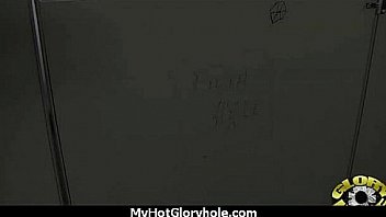 Hot couple having oral sex in gloryhole interracial 1