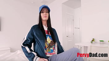 Teen fucks stepdad while camping in a tent