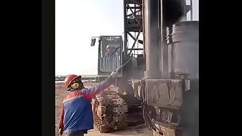 Diesel pile driver in construction power unleashed