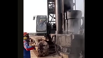 Diesel pile driver in construction power unleashed