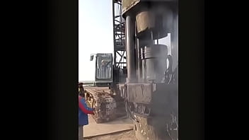 Diesel pile driver in construction power unleashed