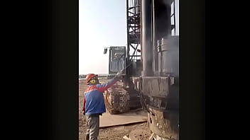 Diesel pile driver in construction power unleashed