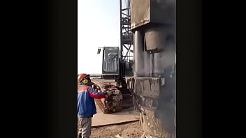 Diesel pile driver in construction power unleashed