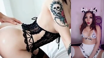 Novia gotica tetona delgada y caliente masturbandome con ia