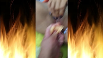 Enjoying his friend's toy and fingers