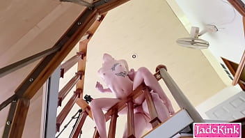 Kinky couple taking risk and fucking like crazy on staircase