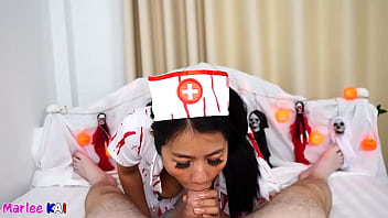 Thai Halloween Babe Gets Cim thumbnail