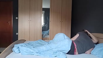 Horny husband licking