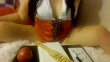 Asian cumslut eating her lunch is so horny she rides you in the classroom