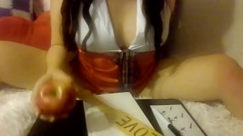 Asian cumslut eating her lunch is so horny she rides you in the classroom