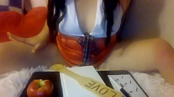 Asian cumslut eating her lunch is so horny she rides you in the classroom