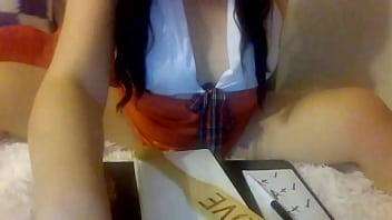 Asian cumslut eating her lunch is so horny she rides you in the classroom