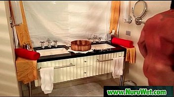 Hot japanese gives wet nuru massage 23