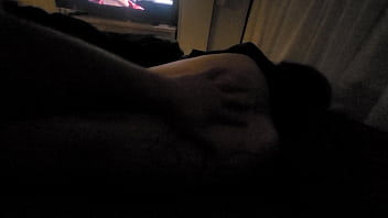 Netflix and chill making massage back when we watching movie she make a handjob for it