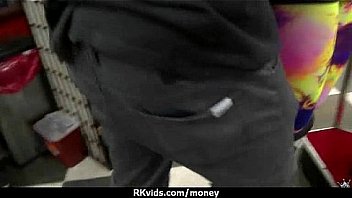 Tight teen fucks a man in front of the camera for cash 7