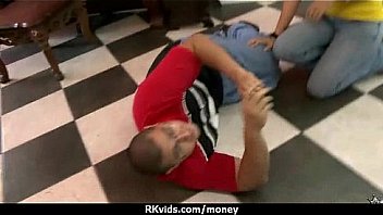 Tight teen fucks a man in front of the camera for cash 7