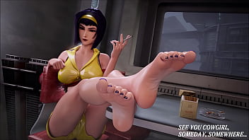 Faye valentine from cowboy bepop lounging soles