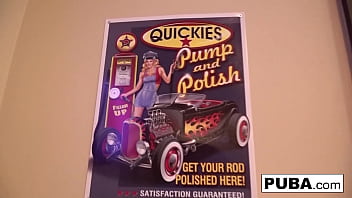 Hot blonde plays with her pussy