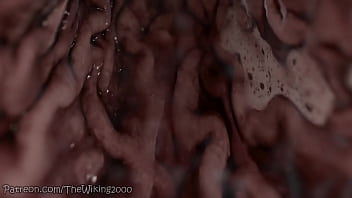 Two giantesses make out and swallow shrunken man