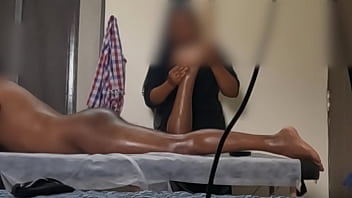 Showing bum to spa lady Showing bum to spa lady
