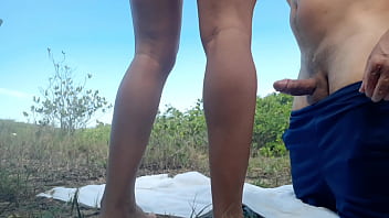 Outdoor sex deep blowjob and super hot fucking