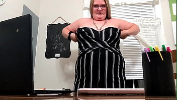 Your teacher gives you joi in her office and reveals that you got her pregnant