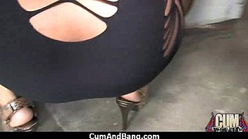 Nice ebony fucked by several white guys in all holes 22