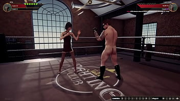 Allie vs jerle nf3d mixed combat kinky battle ring