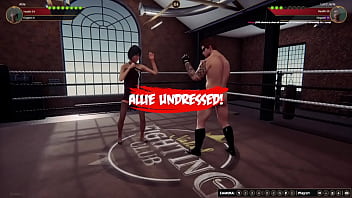 Allie vs jerle nf3d mixed combat kinky battle ring