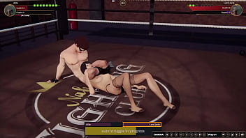 Allie vs jerle nf3d mixed combat kinky battle ring