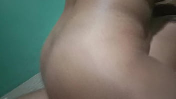 Brunette riding my cock with her huge big ass