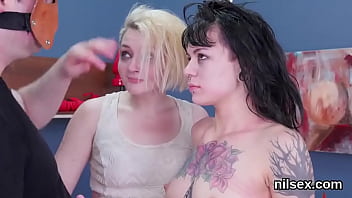 Crazy bitch gets her fuckholes opened and toughly drilled