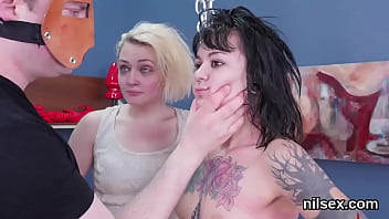 Crazy bitch gets her fuckholes opened and toughly drilled