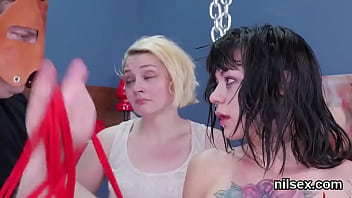 Crazy bitch gets her fuckholes opened and toughly drilled