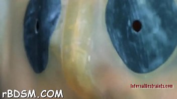 Bounded beauty is trickling soaked from her sexy t