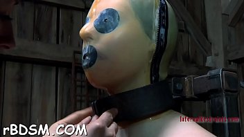 Bounded beauty is trickling soaked from her sexy t