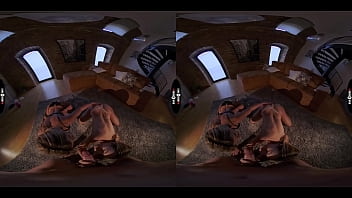 Dark room vr cake face