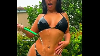 I was so bored today i decided to play with the water hose miami based professional mattress actress get me on yo