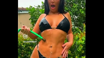 I was so bored today i decided to play with the water hose miami based professional mattress actress get me on yo