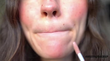 Sensual creamy nude lipgloss kiss