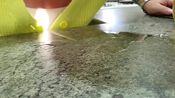 Nz trashy sub told to guzzle up the spilt by her master