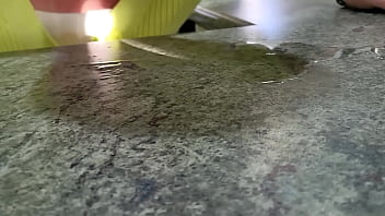 Nz trashy sub told to guzzle up the spilt by her master